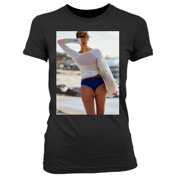 Candice Swanepoel Women's Junior Cut Crewneck T-Shirt