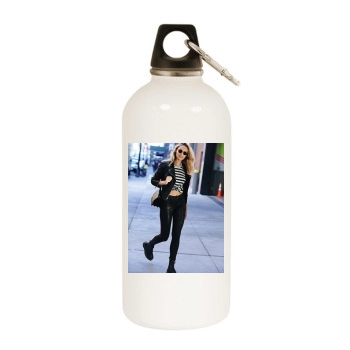 Candice Swanepoel White Water Bottle With Carabiner