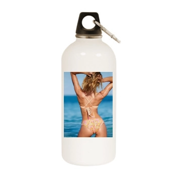 Candice Swanepoel White Water Bottle With Carabiner