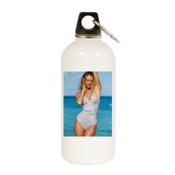 Candice Swanepoel White Water Bottle With Carabiner