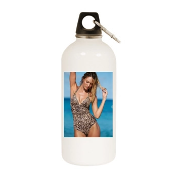 Candice Swanepoel White Water Bottle With Carabiner