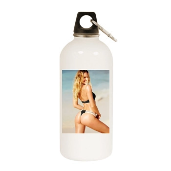 Candice Swanepoel White Water Bottle With Carabiner