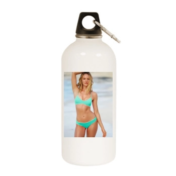 Candice Swanepoel White Water Bottle With Carabiner