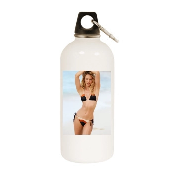 Candice Swanepoel White Water Bottle With Carabiner