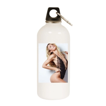 Candice Swanepoel White Water Bottle With Carabiner