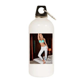 Candice Swanepoel White Water Bottle With Carabiner