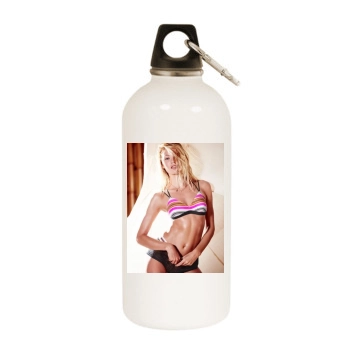 Candice Swanepoel White Water Bottle With Carabiner