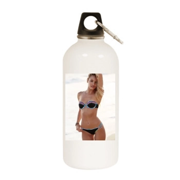 Candice Swanepoel White Water Bottle With Carabiner