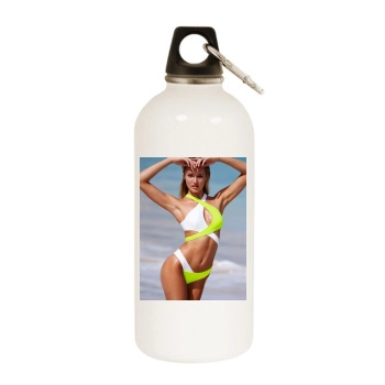 Candice Swanepoel White Water Bottle With Carabiner