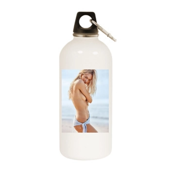 Candice Swanepoel White Water Bottle With Carabiner