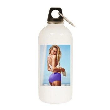 Candice Swanepoel White Water Bottle With Carabiner