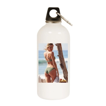 Candice Swanepoel White Water Bottle With Carabiner