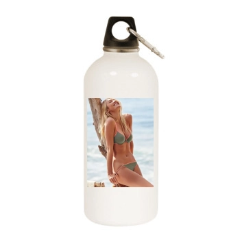 Candice Swanepoel White Water Bottle With Carabiner