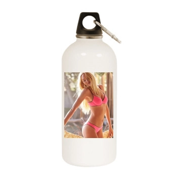 Candice Swanepoel White Water Bottle With Carabiner