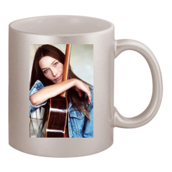 Carla Bruni 11oz Metallic Silver Mug