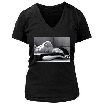 Carla Bruni Women's Deep V-Neck TShirt