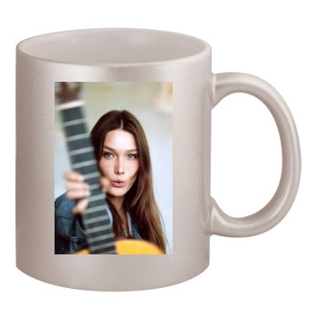 Carla Bruni 11oz Metallic Silver Mug