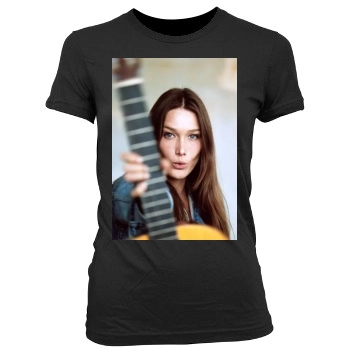 Carla Bruni Women's Junior Cut Crewneck T-Shirt