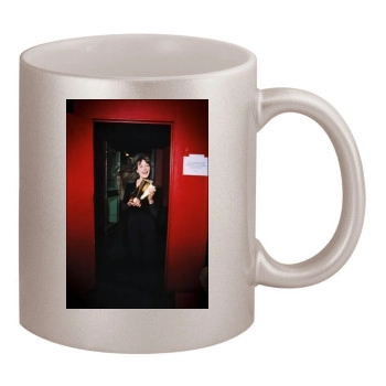 Carla Bruni 11oz Metallic Silver Mug