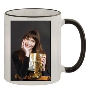 Carla Bruni 11oz Colored Rim & Handle Mug