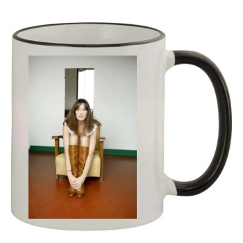 Carla Bruni 11oz Colored Rim & Handle Mug