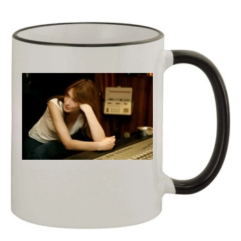 Carla Bruni 11oz Colored Rim & Handle Mug