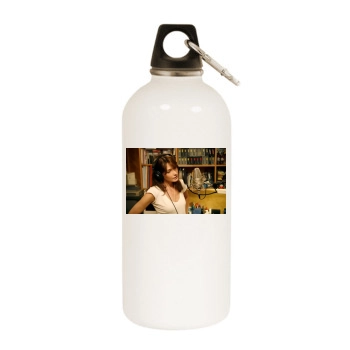 Carla Bruni White Water Bottle With Carabiner