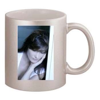 Carla Bruni 11oz Metallic Silver Mug