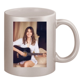 Carla Bruni 11oz Metallic Silver Mug