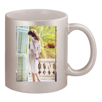 Carla Bruni 11oz Metallic Silver Mug