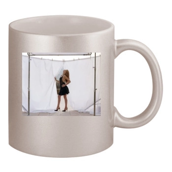 Carla Bruni 11oz Metallic Silver Mug