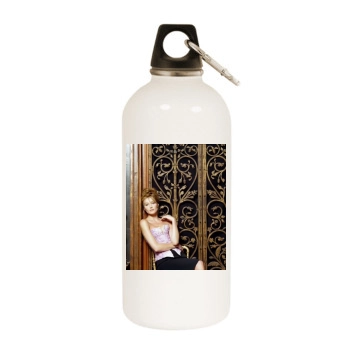 Carla Bruni White Water Bottle With Carabiner