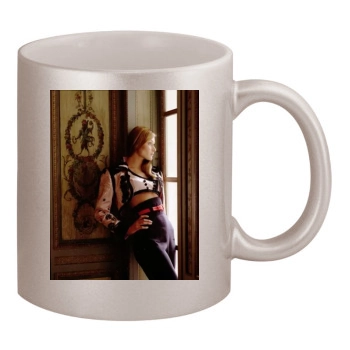 Carla Bruni 11oz Metallic Silver Mug