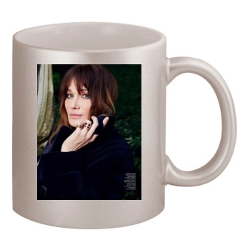 Carla Bruni 11oz Metallic Silver Mug