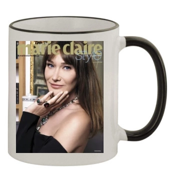 Carla Bruni 11oz Colored Rim & Handle Mug