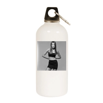 Carla Bruni White Water Bottle With Carabiner