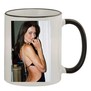 Carla Bruni 11oz Colored Rim & Handle Mug