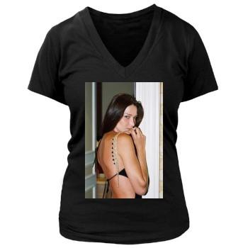 Carla Bruni Women's Deep V-Neck TShirt