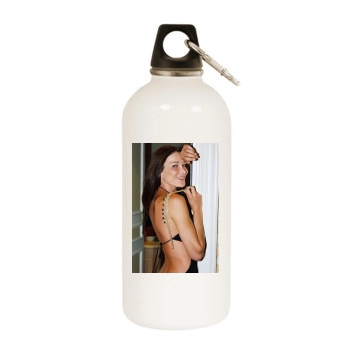 Carla Bruni White Water Bottle With Carabiner