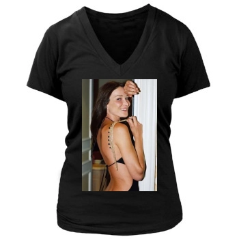 Carla Bruni Women's Deep V-Neck TShirt