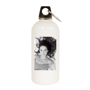 Carla Bruni White Water Bottle With Carabiner