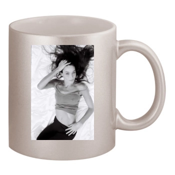 Carla Bruni 11oz Metallic Silver Mug