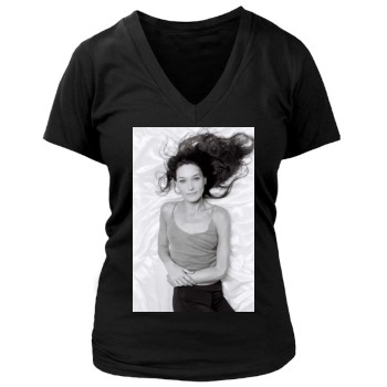 Carla Bruni Women's Deep V-Neck TShirt