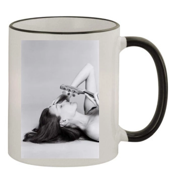 Carla Bruni 11oz Colored Rim & Handle Mug