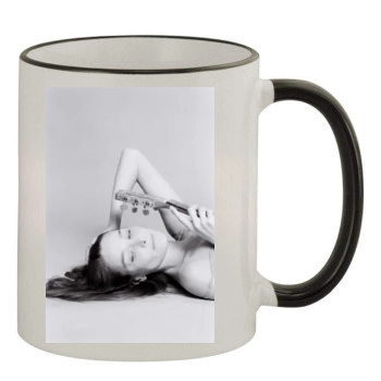 Carla Bruni 11oz Colored Rim & Handle Mug