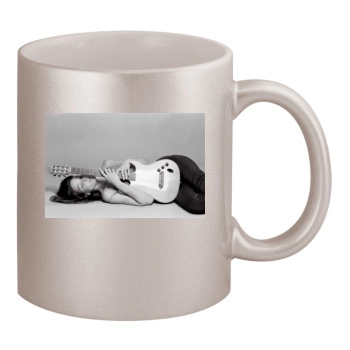 Carla Bruni 11oz Metallic Silver Mug