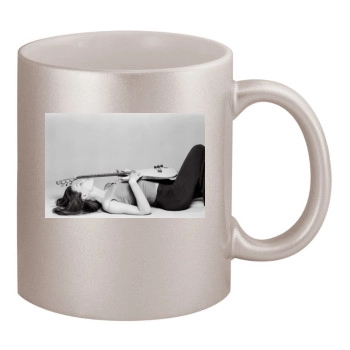 Carla Bruni 11oz Metallic Silver Mug