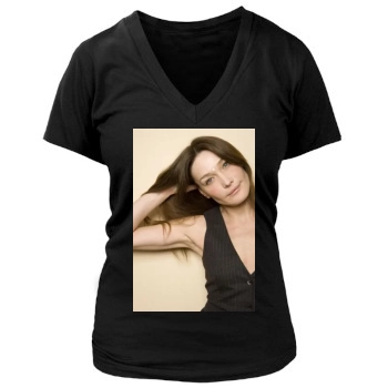 Carla Bruni Women's Deep V-Neck TShirt