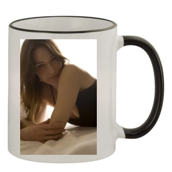 Carla Bruni 11oz Colored Rim & Handle Mug