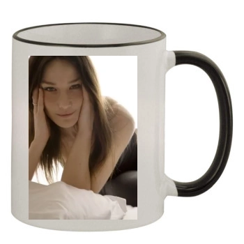 Carla Bruni 11oz Colored Rim & Handle Mug